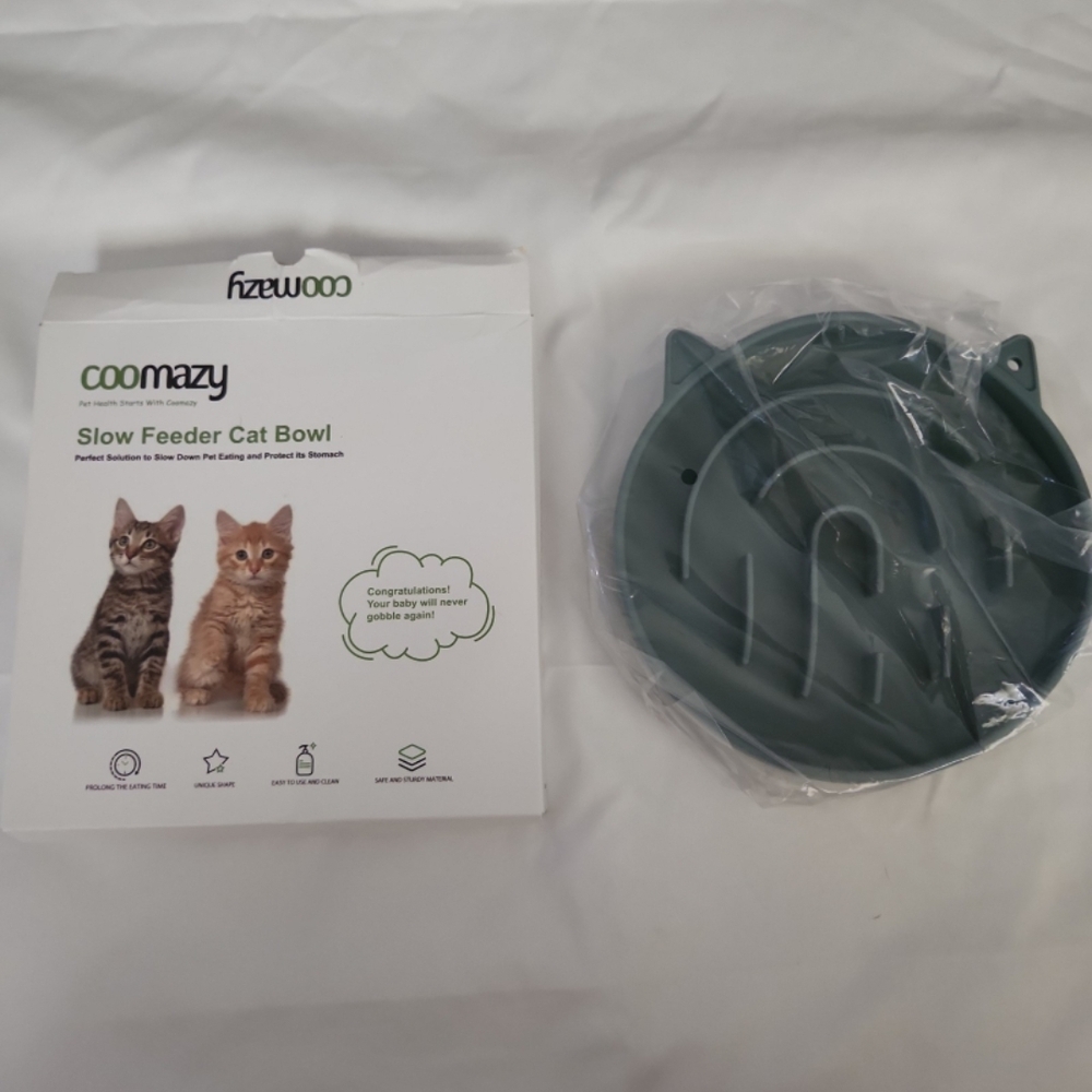 New coomazy slow feeder cat bowl #WW7